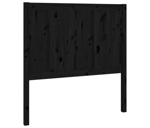 Cabecero de cama madera maciza de pino negro 80,5x4x100 cm