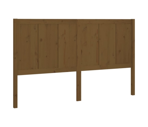 vidaXL Cabecero de cama madera maciza pino marrón miel 125,5x4x100 cm