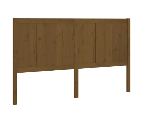 Cabecero de cama madera maciza de pino marrón miel 205x4x100 cm