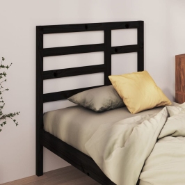 Cabecero de cama madera maciza de pino negro 81x4x104 cm