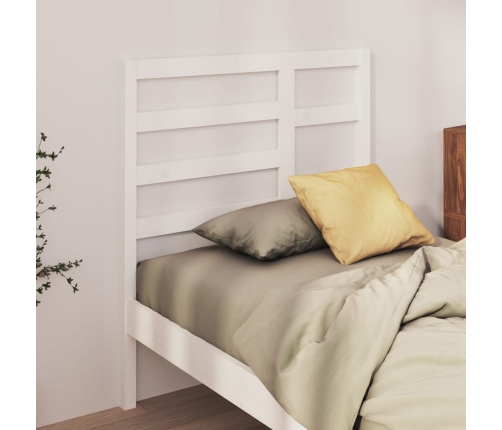 Cabecero de cama madera maciza de pino blanco 96x4x104 cm