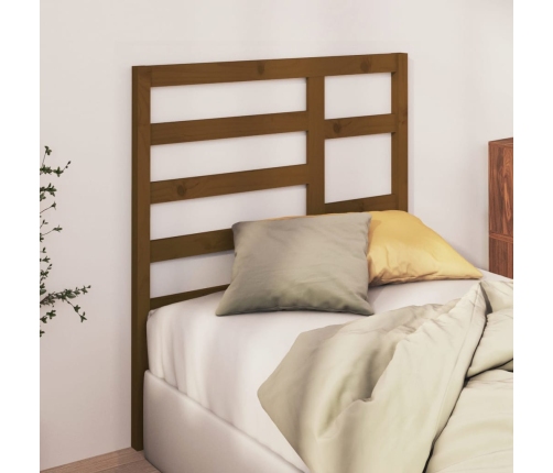 Cabecero de cama madera maciza de pino marrón miel 96x4x104 cm