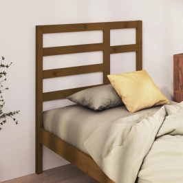 Cabecero de cama madera maciza de pino marrón miel 96x4x104 cm