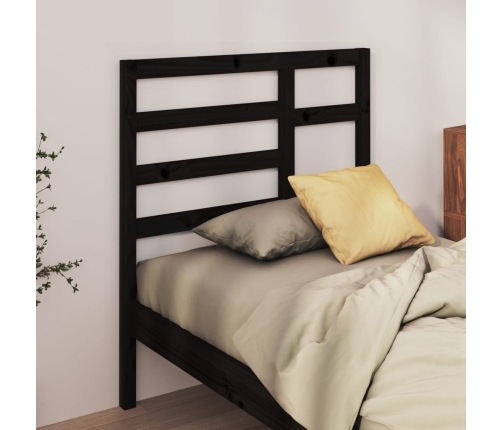 Cabecero de cama madera maciza de pino negro 106x4x104 cm