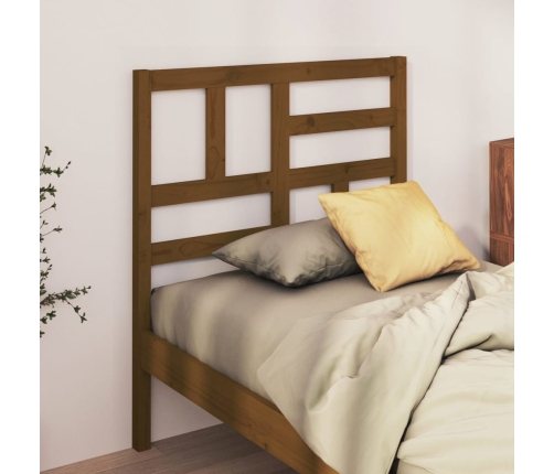 Cabecero de cama madera maciza de pino marrón miel 81x4x104 cm