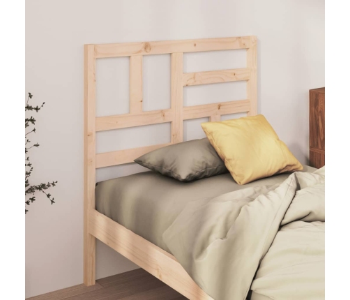 vidaXL Cabecero de cama madera maciza de pino 96x4x104 cm