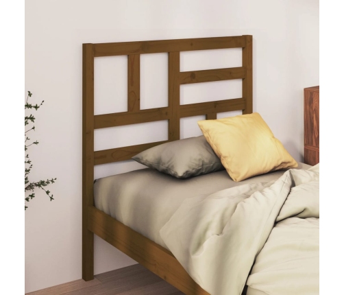 Cabecero de cama madera maciza de pino marrón miel 106x4x104 cm