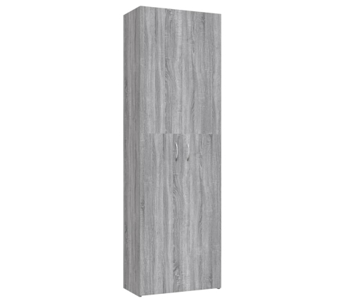 Armario de oficina madera contrachapada sonoma gris 60x32x190cm