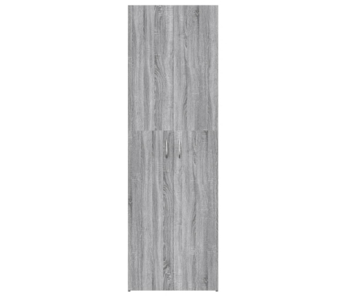 Armario de oficina madera contrachapada sonoma gris 60x32x190cm