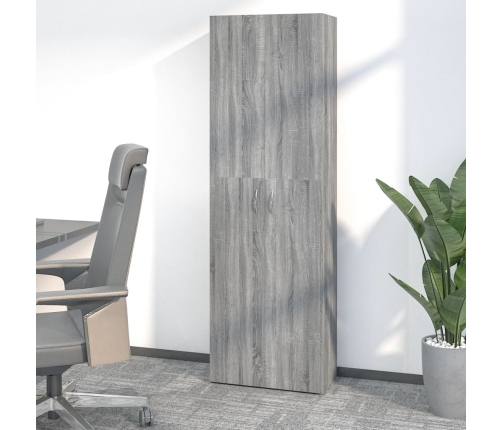 Armario de oficina madera contrachapada sonoma gris 60x32x190cm