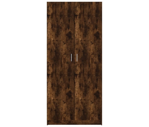 Armario madera contrachapada color roble ahumado 80x52x180 cm