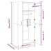 Armario madera contrachapada color roble ahumado 80x52x180 cm