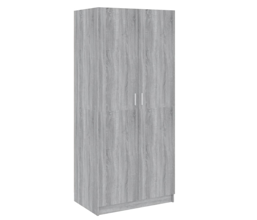 Armario madera contrachapada gris Sonoma 80x52x180 cm