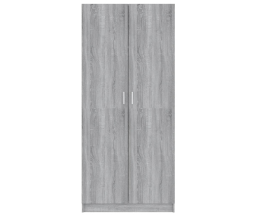 Armario madera contrachapada gris Sonoma 80x52x180 cm