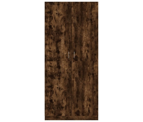 Armario madera contrachapada color roble ahumado 90x52x200 cm