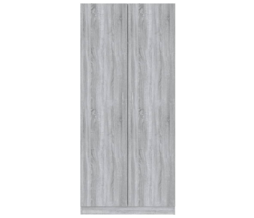 Armario madera contrachapada gris Sonoma 90x52x200 cm