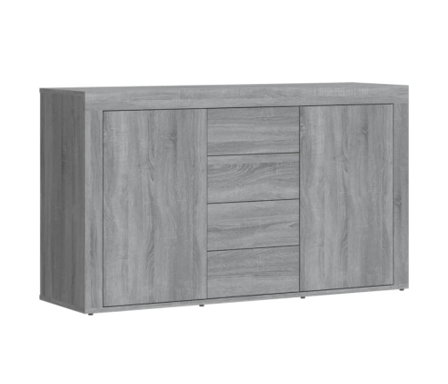 Aparador de madera contrachapada gris Sonoma 120x36x69 cm