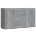 Aparador de madera contrachapada gris Sonoma 120x36x69 cm