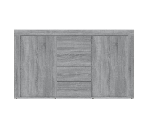 Aparador de madera contrachapada gris Sonoma 120x36x69 cm