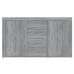 Aparador de madera contrachapada gris Sonoma 120x36x69 cm