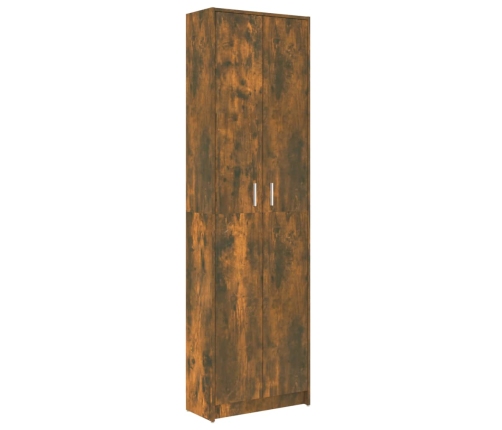 Armario pasillo madera contrachapada roble ahumado 55x25x189 cm