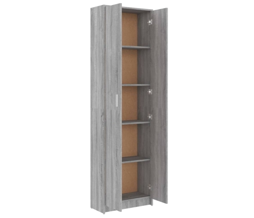 Armario de pasillo madera contrachapada gris Sonoma 55x25x189cm