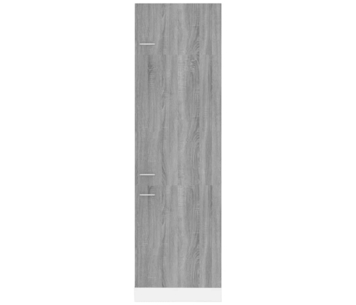 Armario para frigorífico madera gris Sonoma 60x57x207 cm