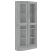 Vitrina de madera contrachapada gris sonoma 82,5x30,5x185,5 cm