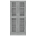 Vitrina de madera contrachapada gris sonoma 82,5x30,5x185,5 cm