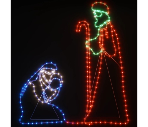 Figuras de Navidad de María y José con 264 LED 40x55&38x100 cm