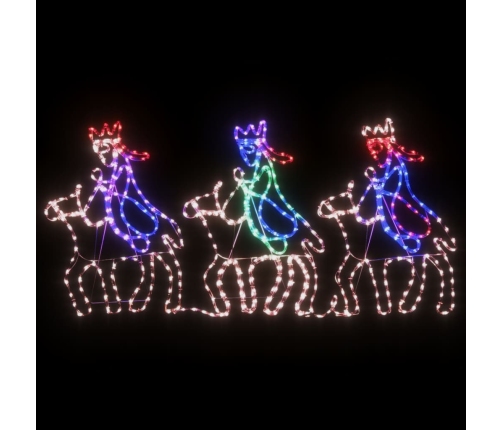 Figura de Navidad de los Reyes Magos con 504 LED 70x50 cm