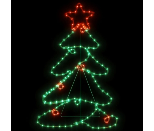 Figura de árbol de Navidad con 144 LED 88x56 cm