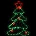 Figura de árbol de Navidad con 144 LED 88x56 cm