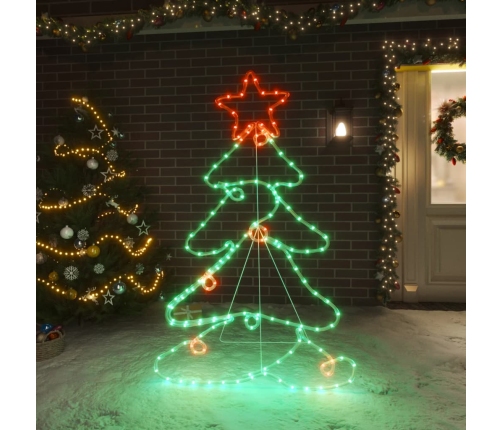 Figura de árbol de Navidad con 144 LED 88x56 cm