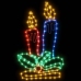 Figura de velas de Navidad con 144 LED 70x42 cm