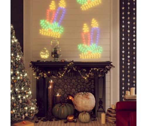 Figura de velas de Navidad con 144 LED 70x42 cm