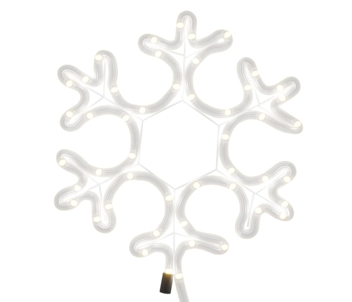 Figura de Navidad copo de nieve 48 LEDs blanco cálido 27x27 cm