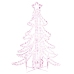 Figura árbol Navidad plegable 3 pzas blanco cálido 87x87x93 cm