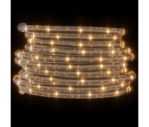 Tira de luces con 120 LED blanco cálido PVC 5 m