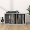 Caja para discos de vinilo madera contrachapada gris 71x34x36cm