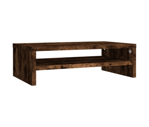 Soporte monitor madera contrachapada roble ahumado 42x24x13 cm