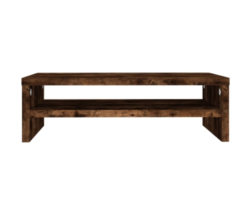 Soporte monitor madera contrachapada roble ahumado 42x24x13 cm