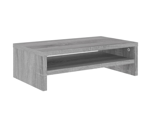 Soporte de monitor madera contrachapada gris Sonoma 42x24x13 cm