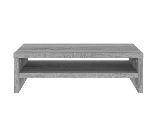 Soporte de monitor madera contrachapada gris Sonoma 42x24x13 cm