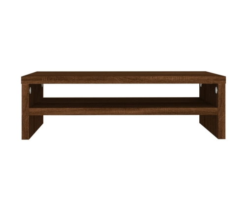 Soporte de monitor madera contrachapada roble marrón 42x24x13cm