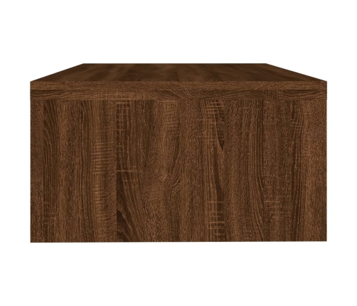 Soporte de monitor madera contrachapada roble marrón 42x24x13cm