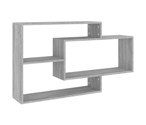 vidaXL Estante de pared madera ingeniería gris Sonoma 104x20x58,5 cm