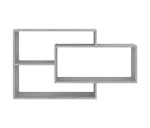 vidaXL Estante de pared madera ingeniería gris Sonoma 104x20x58,5 cm