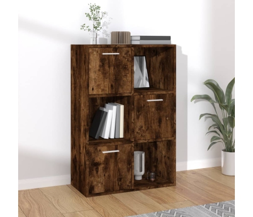 Mueble de almacenaje roble ahumado 60x29,5x90 cm