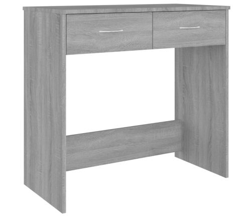 Escritorio de madera contrachapada gris Sonoma 80x40x75 cm